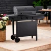 Grillexpert® Gasgrill|Gasgrill 3 brændere og sidebrænder sort -
