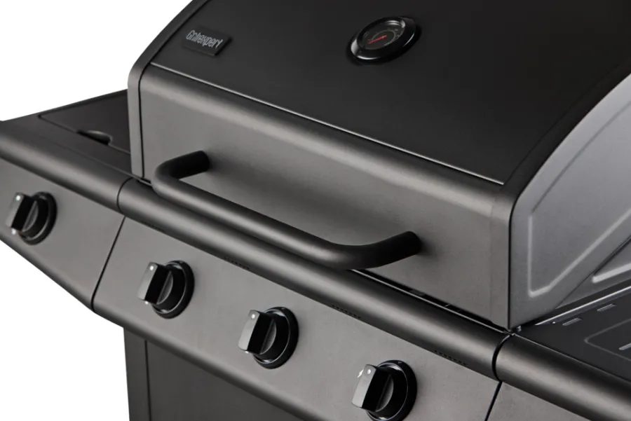 Grillexpert® Gasgrill|Gasgrill 3 brændere og sidebrænder sort -