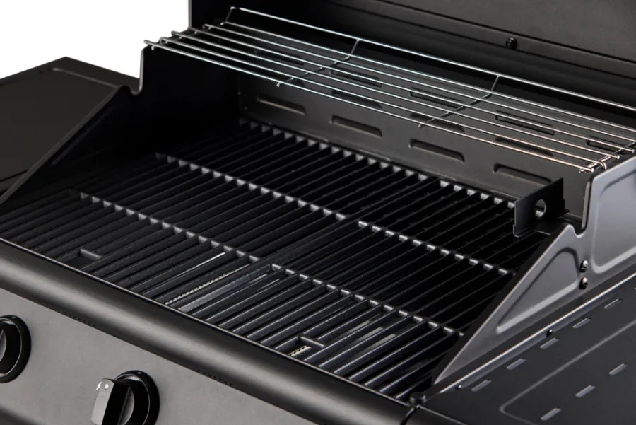 Grillexpert® Gasgrill|Gasgrill 3 brændere og sidebrænder sort -