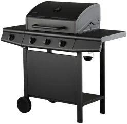 Grillexpert® Gasgrill|Gasgrill 3 brændere og sidebrænder sort -