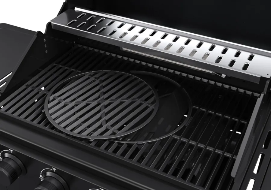 Grillexpert® Gasgrill|Gasgrill m/4 brændere & bagbrænder - Sort