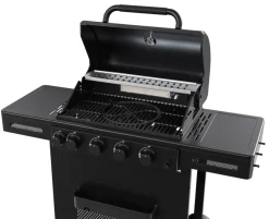 Grillexpert® Gasgrill|Gasgrill m/4 brændere & bagbrænder - Sort