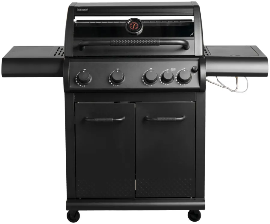 Grillexpert® Gasgrill|Gasgrill med 4 brændere & PowerBurner - Sort