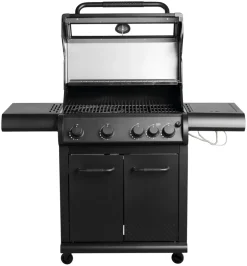 Grillexpert® Gasgrill|Gasgrill med 4 brændere & PowerBurner - Sort