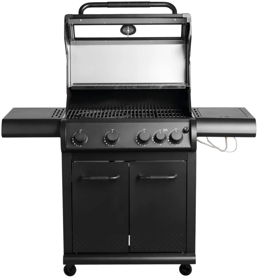 Grillexpert® Gasgrill|Gasgrill med 4 brændere & PowerBurner - Sort