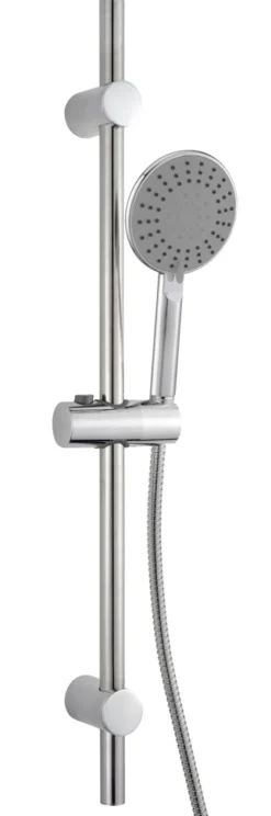 GEYSER® Brusehoveder & -Slanger|brusestangsæt Ø125 mm 5-jet Krom
