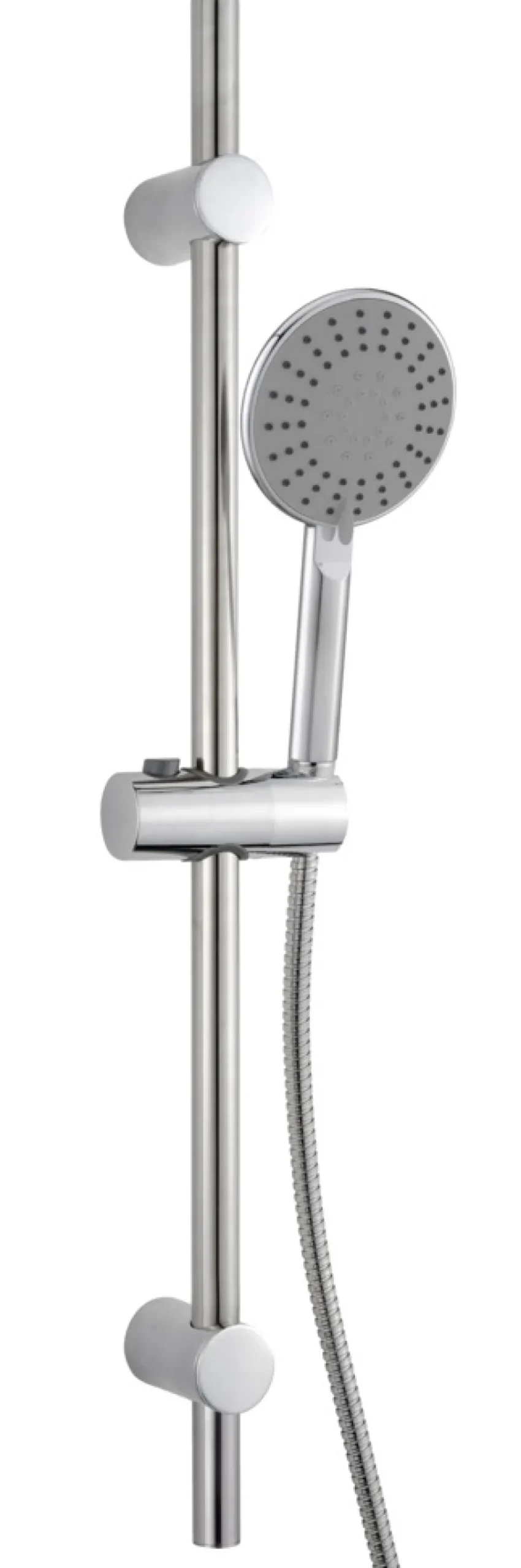 GEYSER® Brusehoveder & -Slanger|brusestangsæt Ø125 mm 5-jet Krom