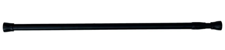 GEYSER® Badeforhæng|forhængsstang sort 70-120 cm Ø22 mm