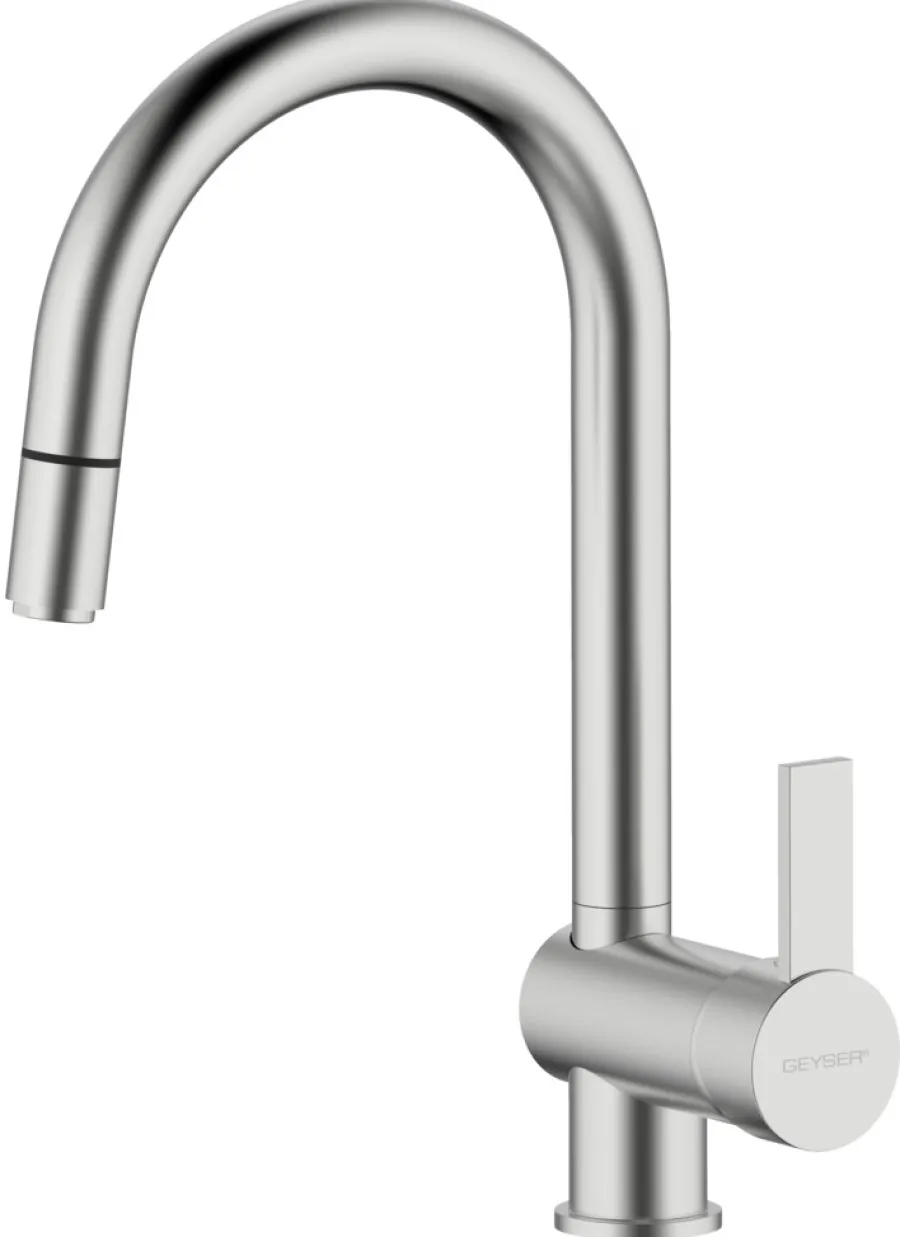 GEYSER® Køkkenarmatur|Max Flex køkkenarmatur Børstet stål