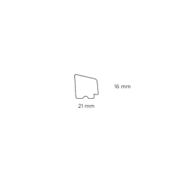 Hornbaek Lister|Glasliste fyr - 16 x 21 x 3000 mm