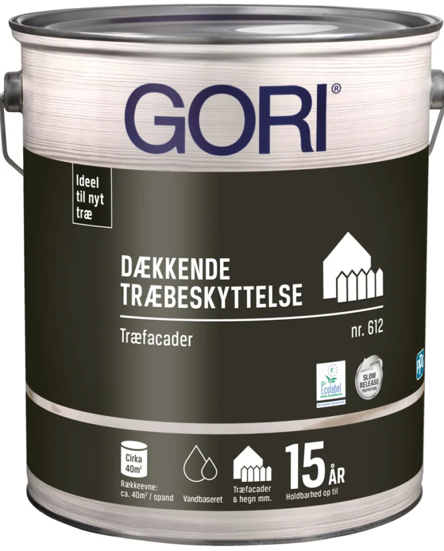 GORI Træbeskyttelse|612 dækkende træbeskyttelse 5 liter Antracitgrå