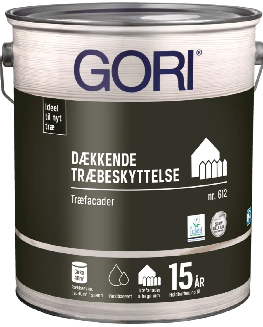GORI Træbeskyttelse|612 dækkende træbeskyttelse 5 liter Kridt