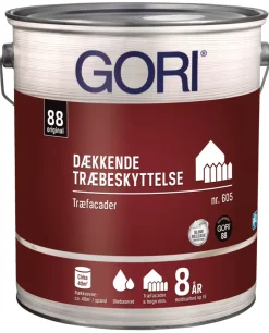 GORI Træbeskyttelse|605 dækkende træbeskyttelse 5 liter Kulsort