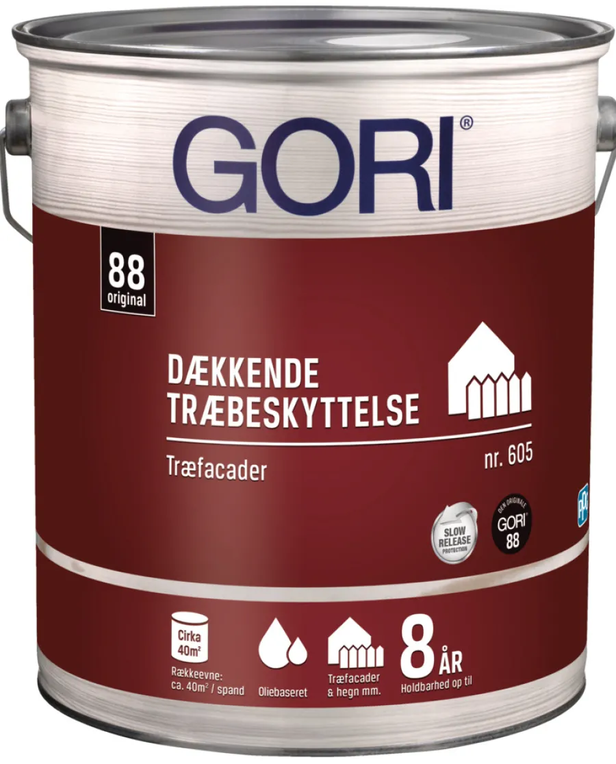 GORI Træbeskyttelse|605 dækkende træbeskyttelse 5 liter Lys dodenkop