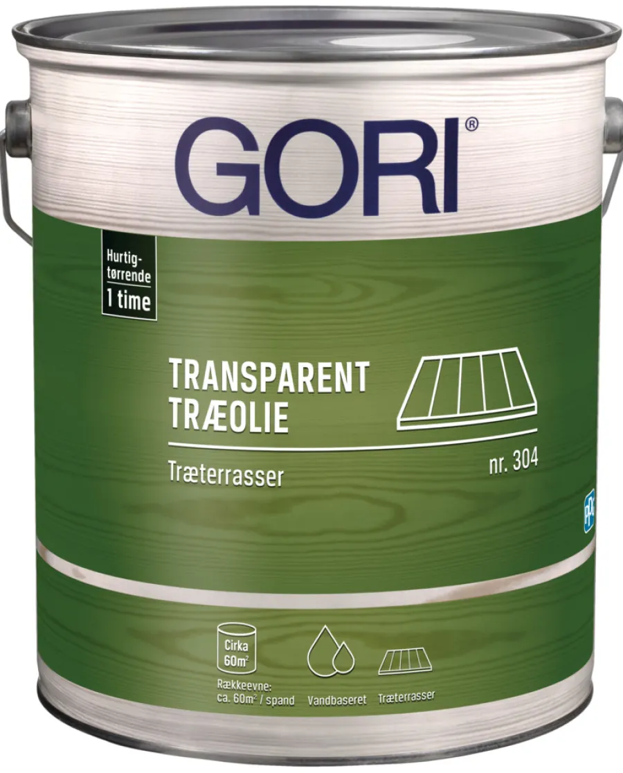 GORI Træolie|304 træolie til træterrasser 5 liter Pine