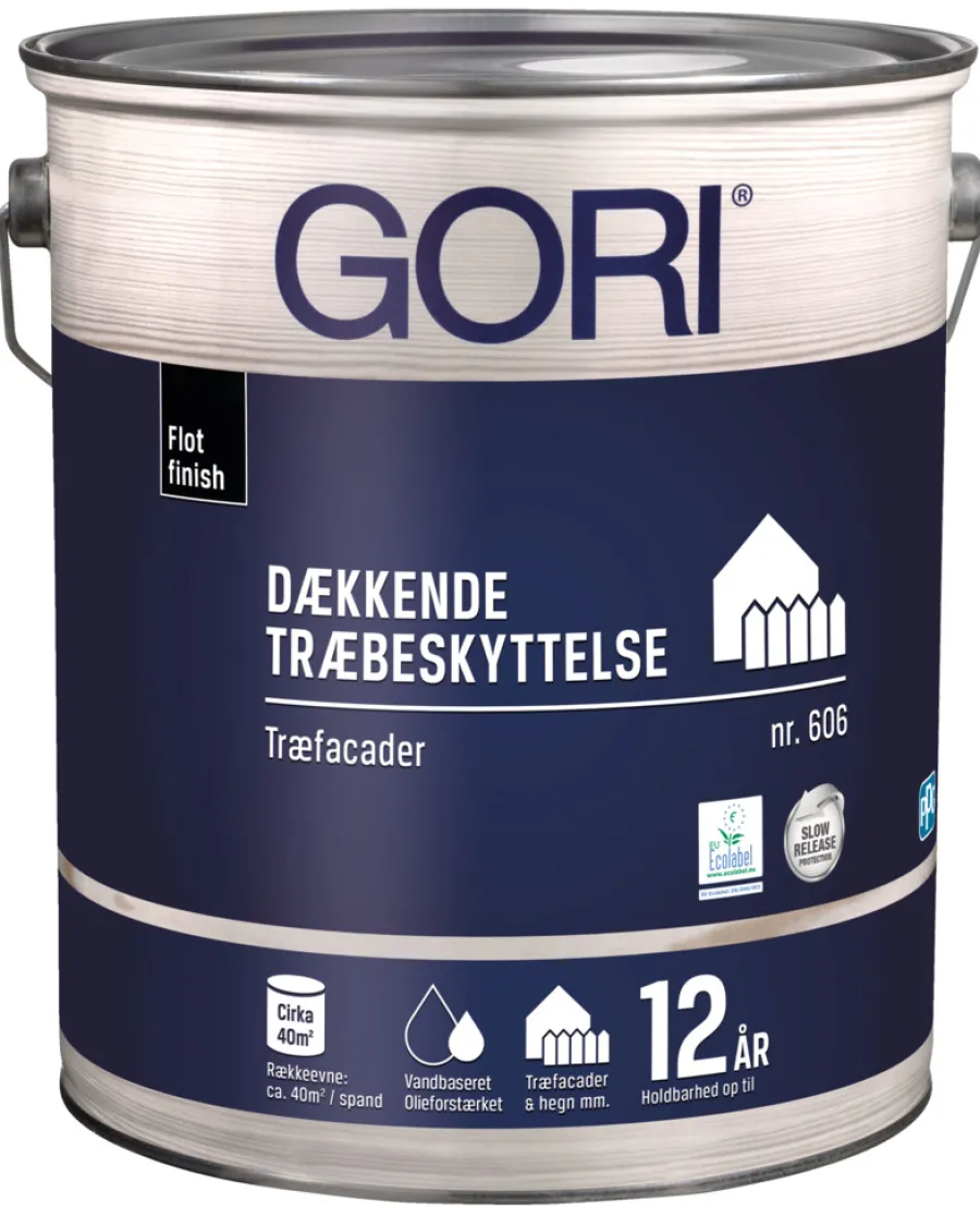 GORI Træbeskyttelse|606 dækkende træbeskyttelse 5 liter Renhvid