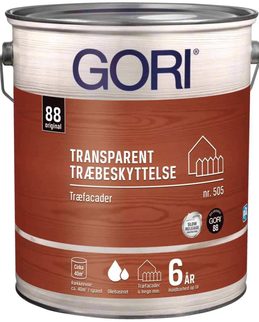 GORI Træbeskyttelse|505 transparent træbeskyttelse 5 liter Pine