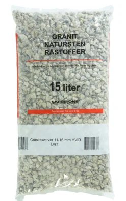 Safestone by ZURFACE Skærver & Sten|Granitskærver 11–16 mm hvid Lysit - Safestone