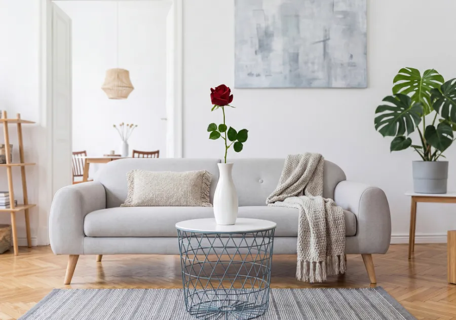GREENIX Sæsonafslutning|Kunstige Planter|kunstig rose i cellofan Rød