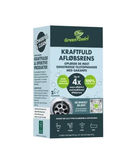 Green Swirl Rengøringsmidler|GreenSwirl afløbsrens 2 poser a 233 g