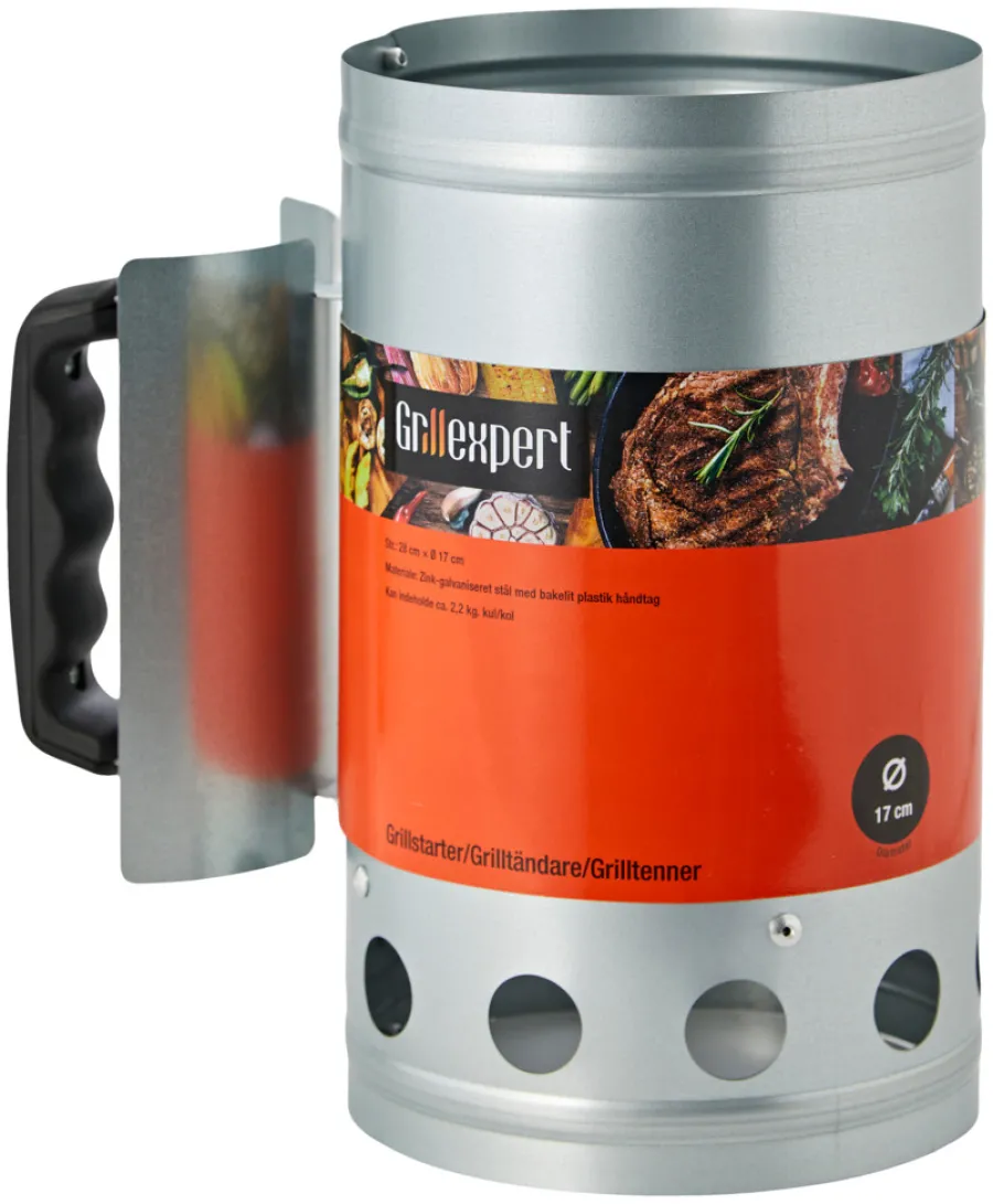 Grillexpert® Grilltilbehør|Grillstarter i zinkgalvaniseret stål
