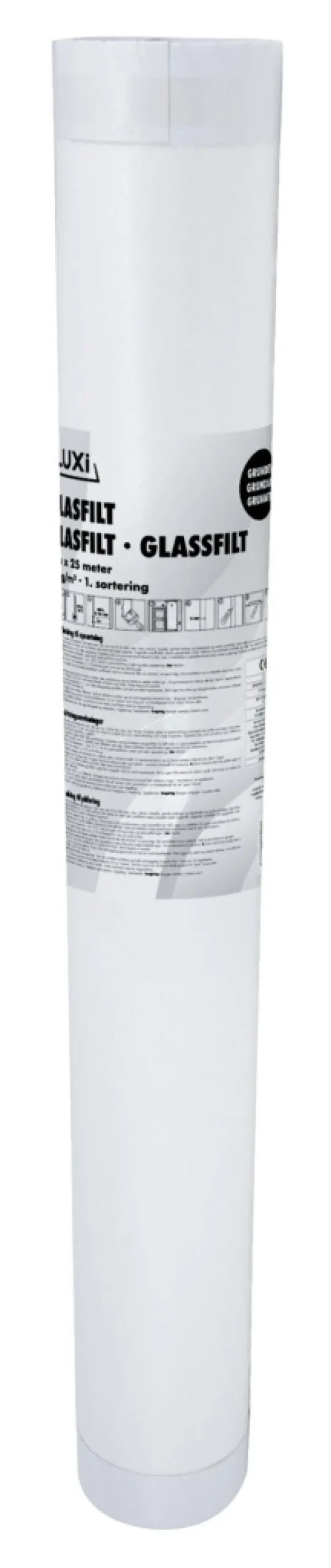 LUXI® Glasvæv & -Filt|Grundet glasfilt 1 x 25 meter -