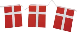 Pynt & Festudstyr|Guirlande m/8 stk. flag papir