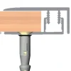 Profillister|Gulvprofil til trin alu folieret 2 x 30 x 1800 mm