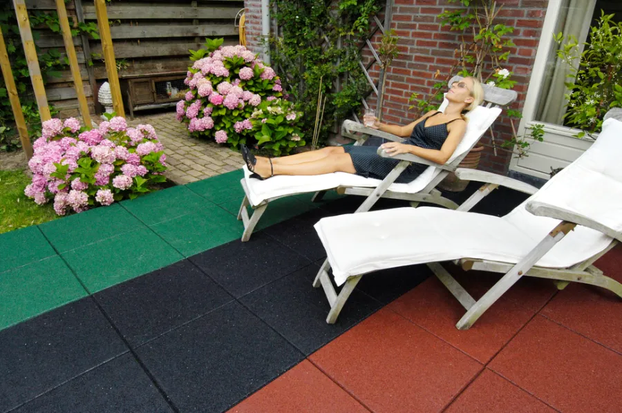 Poolcovers, Liners & Underlag|Arbejdsborde & Reoler|Gummiflise 40 x 40 x 2,5 cm