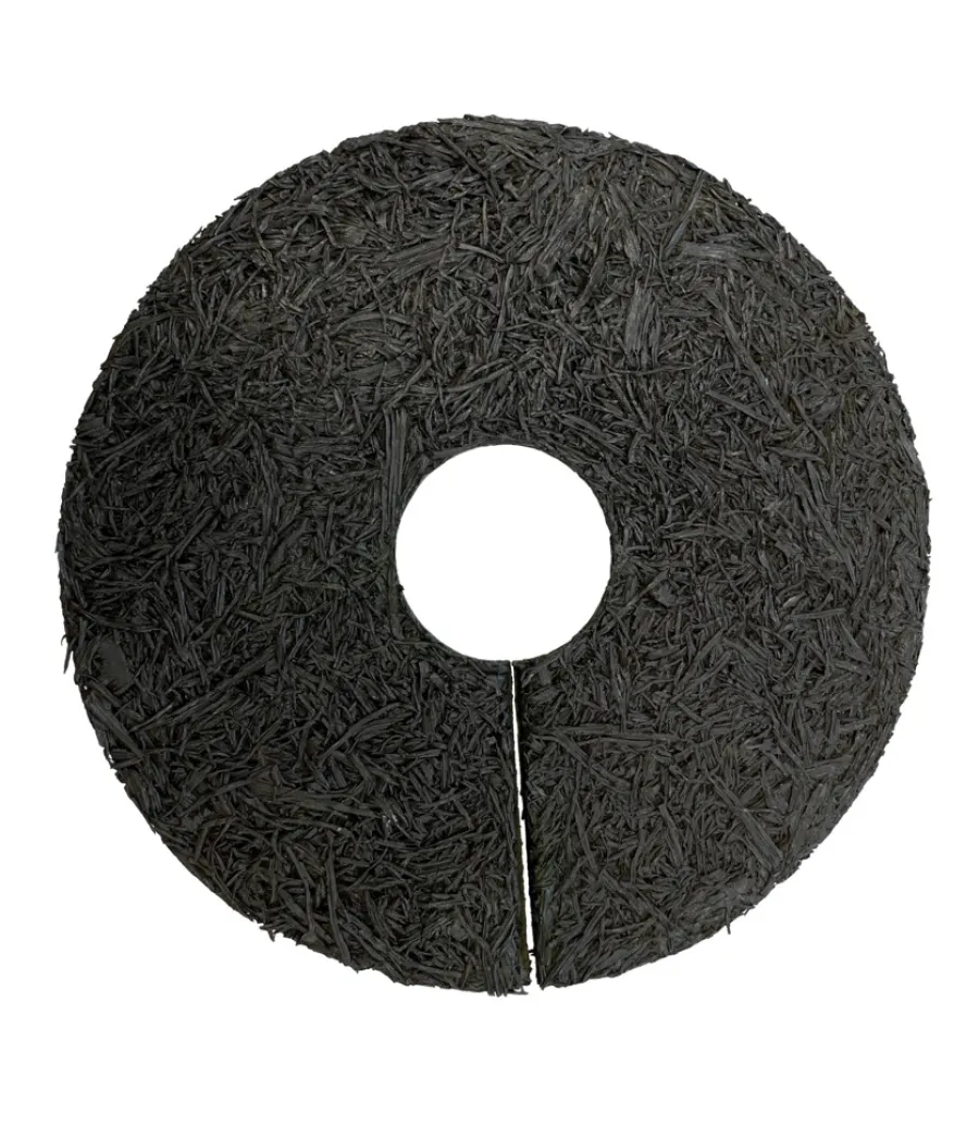 Gardenlife Land Ukrudtsdug|Gummiring til træer/buske Ø50 cm Sort