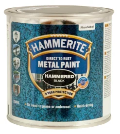 Hammerite Metalmaling Udendørs|Træ- & Metalmaling|metalmaling hammereffekt 250 ml Sort