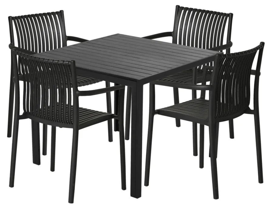 Sunlife® Sæsonafslutning|Haveborde|Havebord Havanna 90x90 cm i aluminium og nonwood -