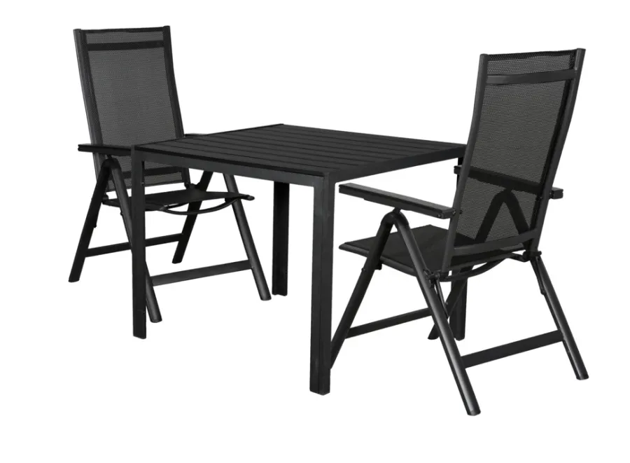 Sunlife® Sæsonafslutning|Haveborde|Havebord Havanna 90x90 cm i aluminium og nonwood -