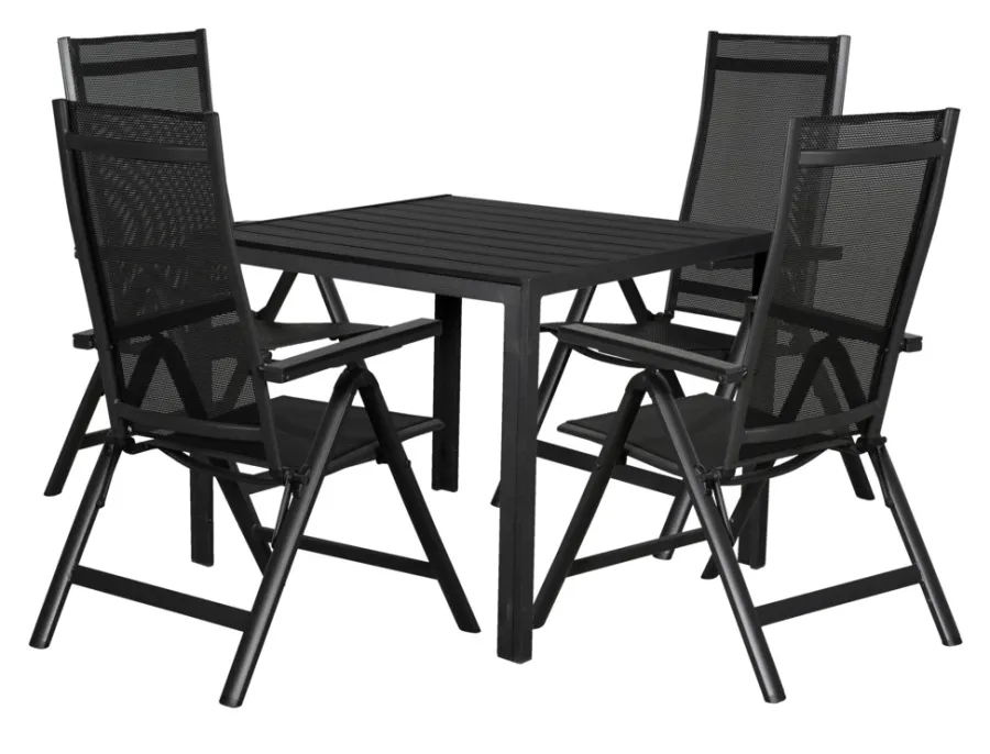 Sunlife® Sæsonafslutning|Haveborde|Havebord Havanna 90x90 cm i aluminium og nonwood -
