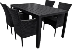 Sunlife® Sæsonafslutning|Haveborde|Havebord Havanna 150 x 90 cm i aluminium og nonwood -