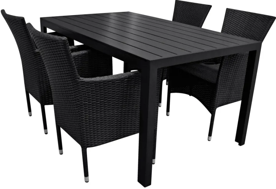 Sunlife® Sæsonafslutning|Haveborde|Havebord Havanna 150 x 90 cm i aluminium og nonwood -