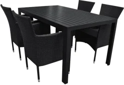 Sunlife® Sæsonafslutning|Haveborde|Havebord Havanna 150 x 90 cm i aluminium og nonwood -