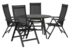 Sunlife® Sæsonafslutning|Haveborde|Havebord Madrid Ø110 cm - Sort
