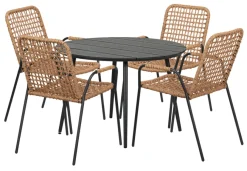 Sunlife® Sæsonafslutning|Haveborde|Havebord Madrid Ø110 cm - Sort