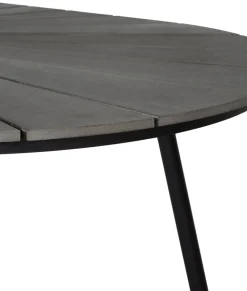 Haveborde|Havebord ovalt sort/brun 195 x 102 cm Sortbrun (bordplade)/sort (stel)