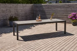 Outfit Haveborde|Havebord 205/275 x 100 cm alu/nonwood - Sort/grey oak