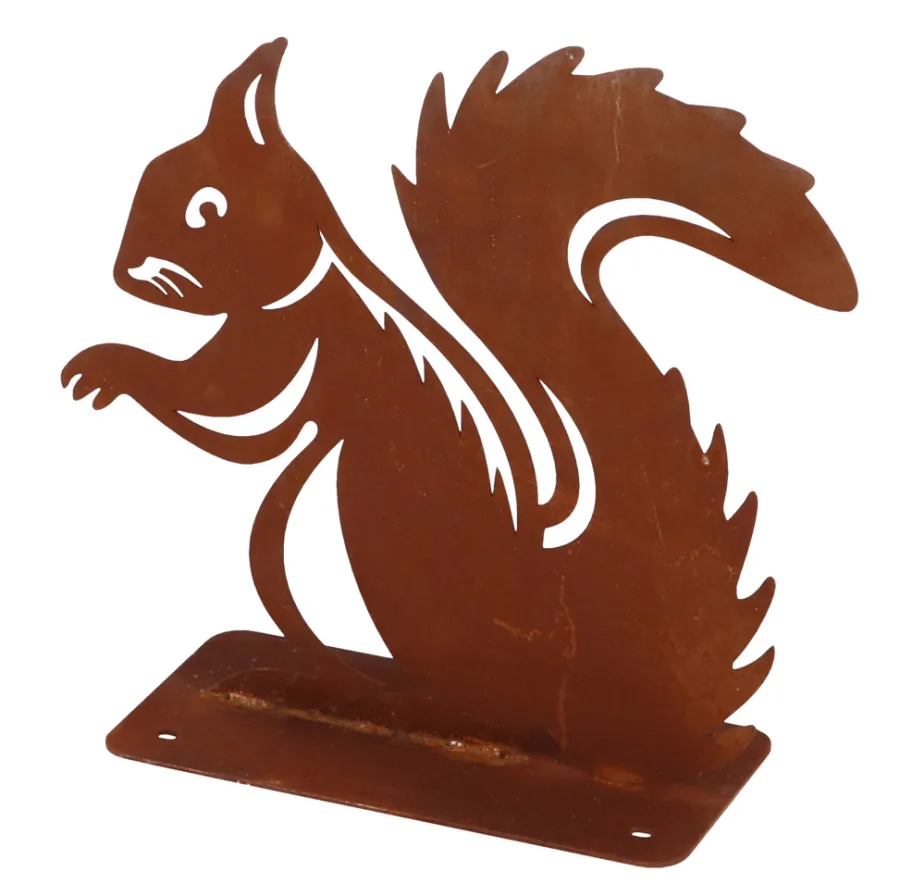 Gardenlife Land Lys & Havedekorationer|Havefigur egern H20,1 cm Rust