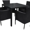 Sunlife® Sæsonafslutning|Havestole|Havestol Bangkok i metal og sort polyrattan -