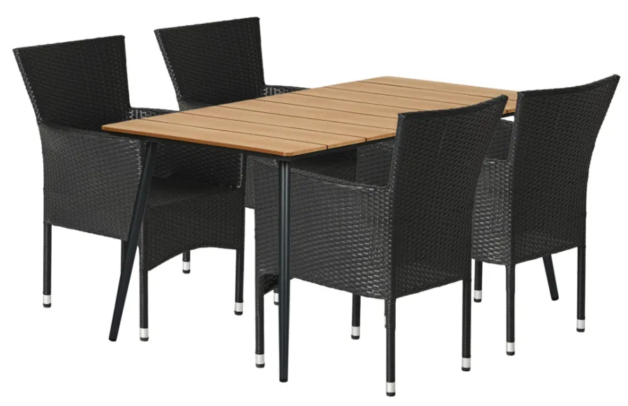Sunlife® Sæsonafslutning|Havestole|Havestol Bangkok i metal og sort polyrattan -