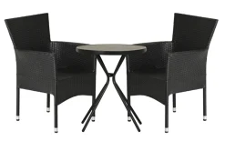 Sunlife® Sæsonafslutning|Havestole|Havestol Bangkok i metal og sort polyrattan -
