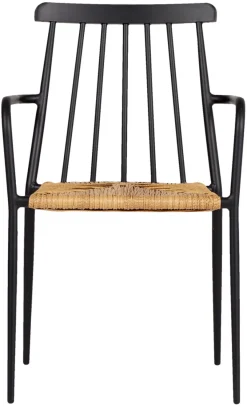 Envy Havestole|Havestol stabelbar alu/rattan sort - Sort/nature
