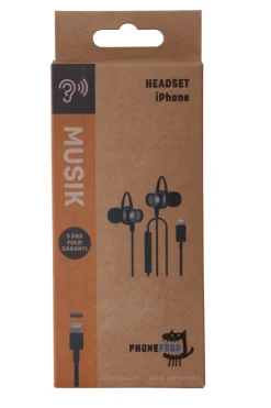 PhoneFood Lyd & Tilbehør Til Mobiltelefoner|Headset med lightning stik