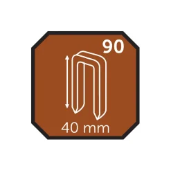 Probuilder Øvrigt Tilbehør|Hæfteklamme 40 mm nr. 90 5000 stk. -