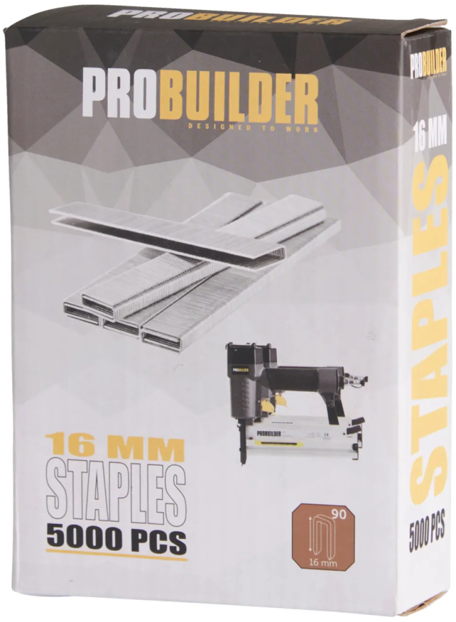 Probuilder Øvrigt Tilbehør|Hæfteklamme 16 mm nr. 90 5000 stk. -