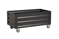 Garden® Planteborde & Højbede|Højbed på hjul sort 80 x 45 x 40 cm -